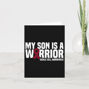 Carte Mon Fils Est Un Guerrier Burgundy Ribbon Cellule D