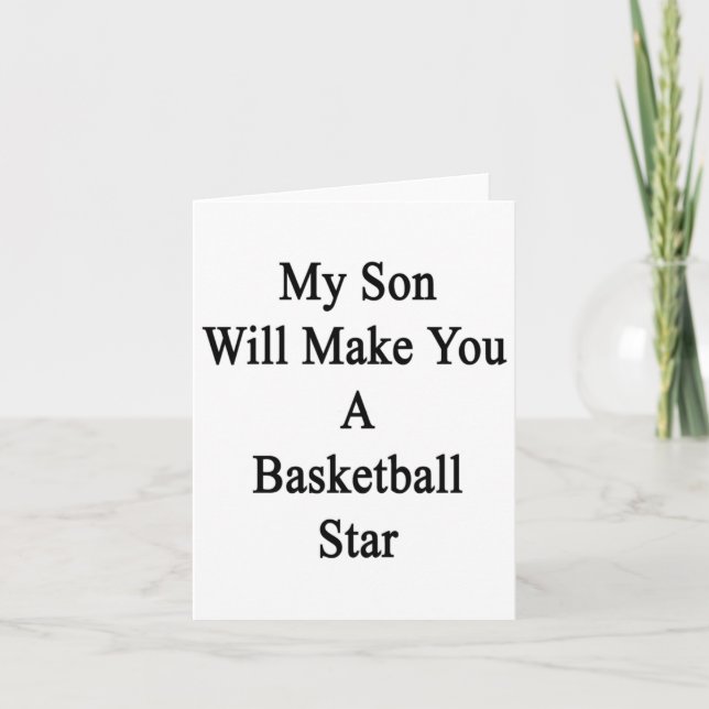 Carte Mon fils fera de vous une star du basket-ball  (Devant)