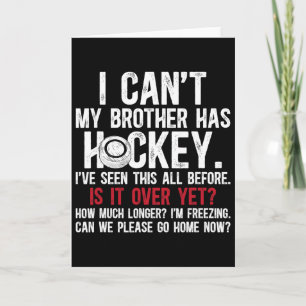 Carte Mon frère a un frère de hockey joueur de hockey
