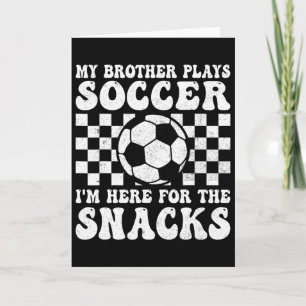 Carte Mon frère joue au football Foot drôle sœur frère