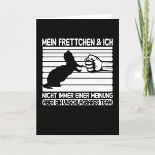 Carte Mon furet et moi sommes une équipe invincible