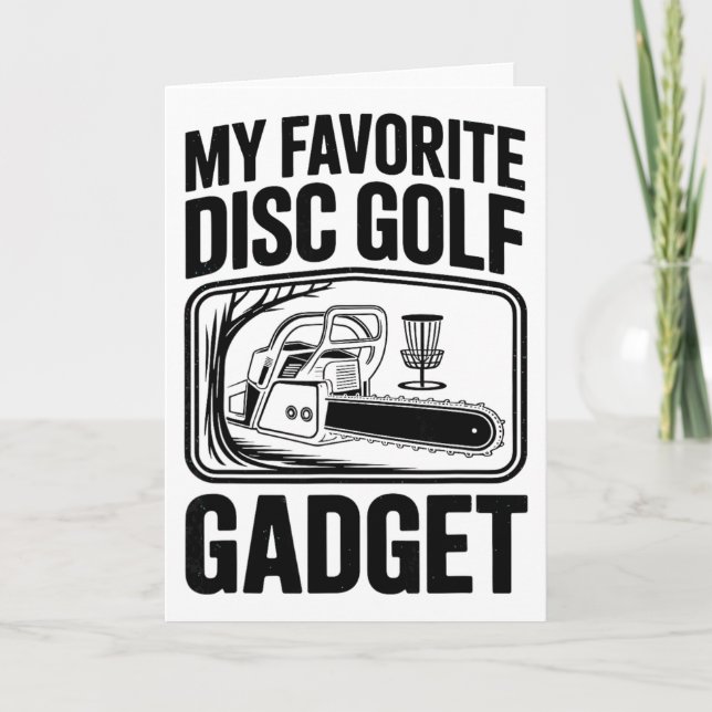 Carte Mon gadget préféré de disc golf - Blague sur la tr (Devant)