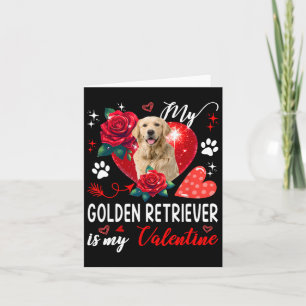 Carte Mon Golden Retriever est mon Valentin Propriétaire