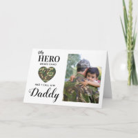 Mon héros porte Camo Militaire Papa Fête des pères