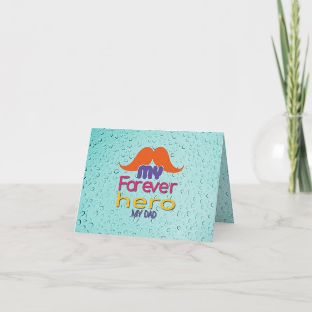 Carte Mon héros pour toujours Mon papa (Devant)