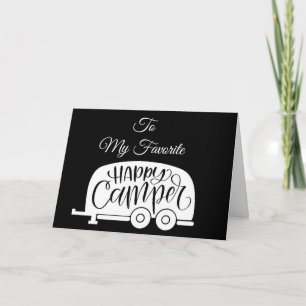 CARTE *MON HEUREUX CAMPER PRÉFÉRÉ** JOUR D'ANNIVERSAIRE