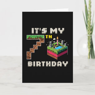 Carte Mon jeu pixel de 7 ans pour mon 7e anniversaire Gâ