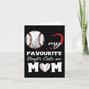 Carte Mon joueur de baseball préféré m'appelle maman Fêt