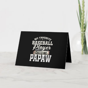 Carte Mon joueur de baseball préféré m'appelle Papaw