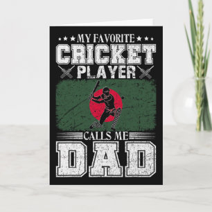 Carte Mon Joueur de Cricket Favori M'appelle Papa Nglade