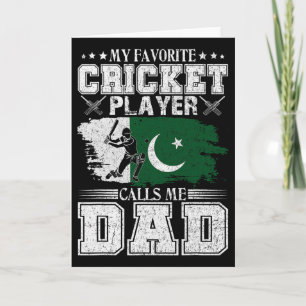 Carte Mon joueur de cricket préféré m'appelle Papa Pakis