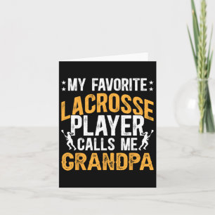 Carte Mon Joueur de crosse préféré Grand-pa Lacrosse Gra