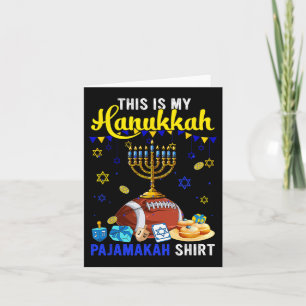 Carte Mon Joueur de football juif en pyjama Hanoukka