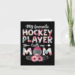 Carte Mon Joueur De Hockey Favori M'Appelle Maman Hockey