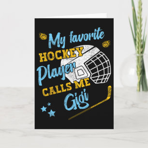 Carte Mon Joueur De Hockey Préféré M'appelle Gigi