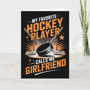 Carte Mon joueur de hockey sur glace préféré m'appelle s
