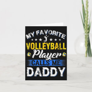 Carte Mon joueur de volley-ball préféré m'appelle Papa