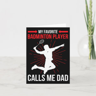 Carte Mon Joueur Dminton Préféré M'Appelle Papa Drôle At