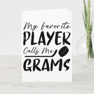 Carte Mon Joueur Favori M'appelle Grams Joueur De Hockey