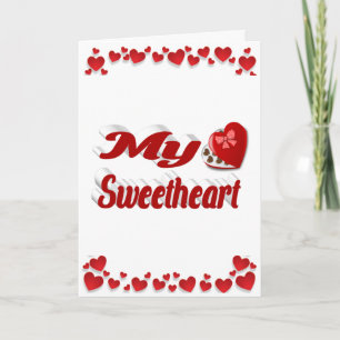 Carte Mon jour de la Saint-Valentin coeurs rouges