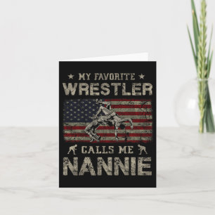 Carte Mon lutteur préféré m'appelle Nannie pour la fête 
