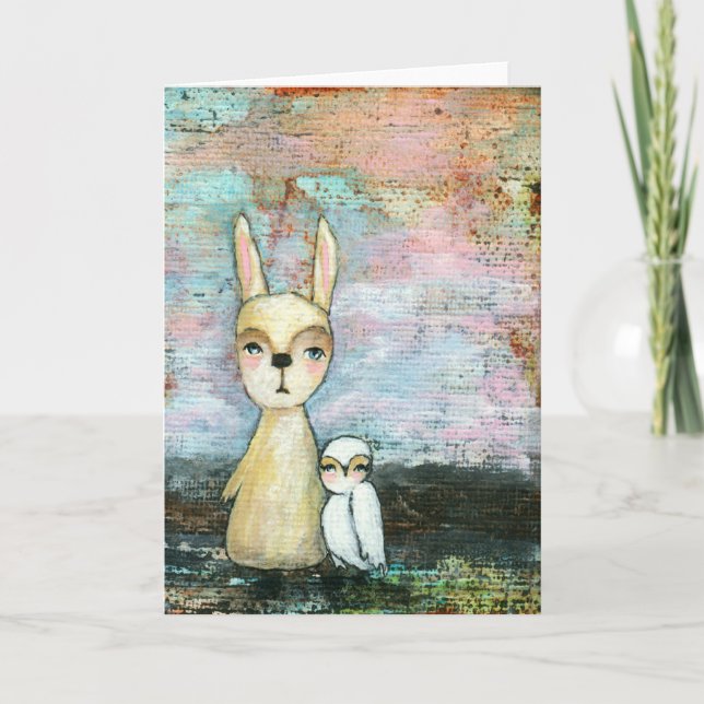 Carte Mon Meilleur Ami, Lapin Bébé, Chouette Bébé Art Ab (Devant)