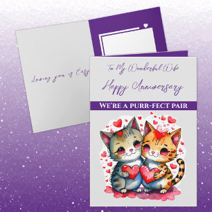 Carte Mon merveilleux chat femme amour Anniversaire
