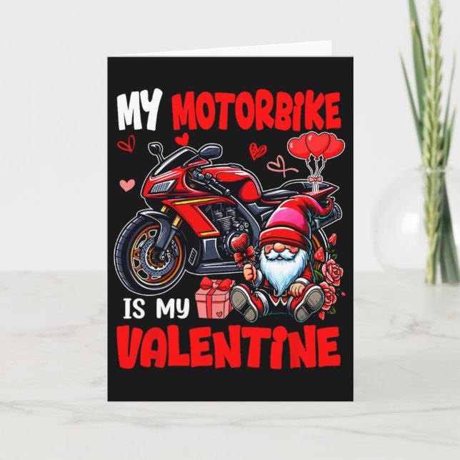 Carte Mon Motard Est Mon Amant De La Saint-Valentin Gnom (Devant)