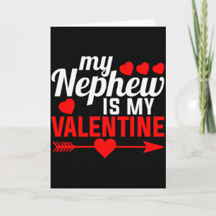 Carte Mon neveu est mon valentin assorti famille drôle G