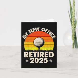 Carte Mon nouveau bureau Retraité 2025 Golf Lover