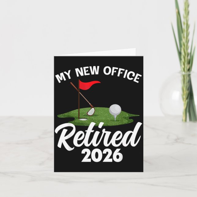 Carte Mon nouveau bureau Retraité 2026 Golf Retraite Gol (Devant)