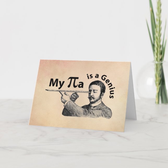 Carte Mon Pa est un génie (Devant)