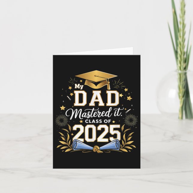 Carte Mon Père L'A Maîtrisé Cl De 2025 Masters Graduatio (Devant)