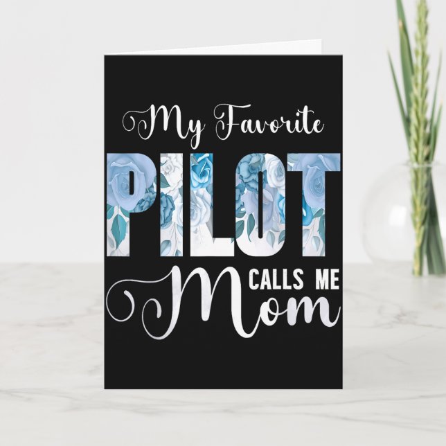 Carte Mon pilote préféré m'appelle maman joyeuse fête de (Devant)