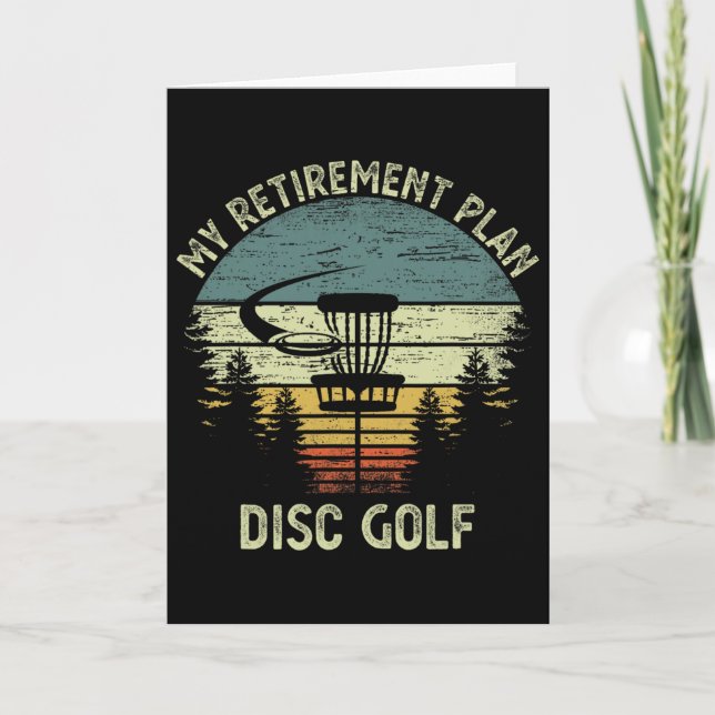Carte Mon plan de retraite drôle disc golf senior pour l (Devant)