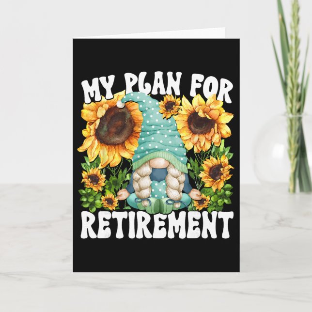 Carte Mon Plan De Retraite Gnome Graphique Pour Femmes E (Devant)