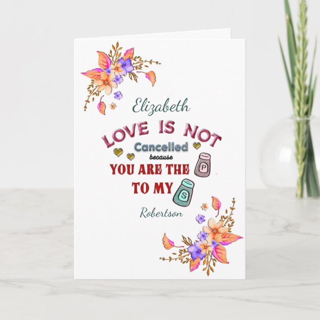 Carte Mon poivre à votre sel Saint Valentin (Devant)