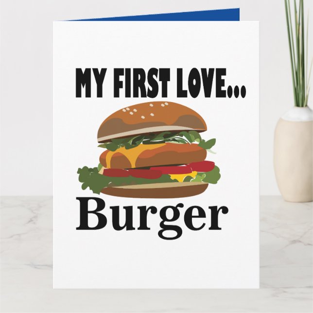 Carte Mon Premier Amour Burger Salutation (Devant)