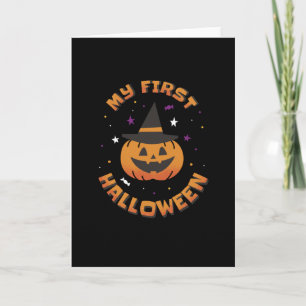 Carte Mon premier mignon Citrouille d'Halloween