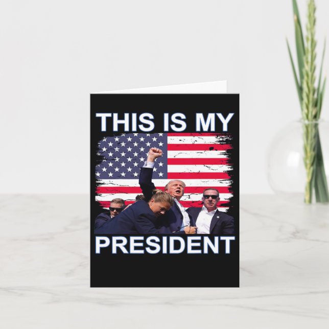 Carte Mon Président Trump aux élections de 2024 (Devant)