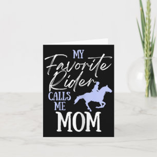 Carte Mon Rider Favori M'Appelle Maman Funny Horse Lover