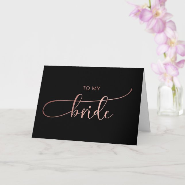 Carte mon rose d'or l'amour de mariage élégant (Orchidée)