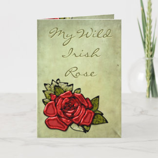 Carte Mon Rose irlandais sauvage