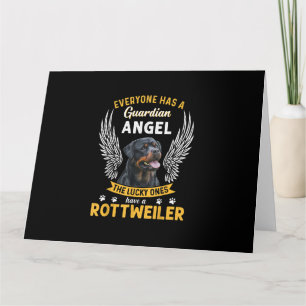 Carte mon rottweiler est un ange gardien  cadeau qui aim