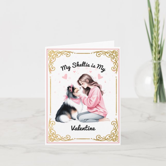 Carte Mon Sheltie est mon Saint-Valentin (Devant)
