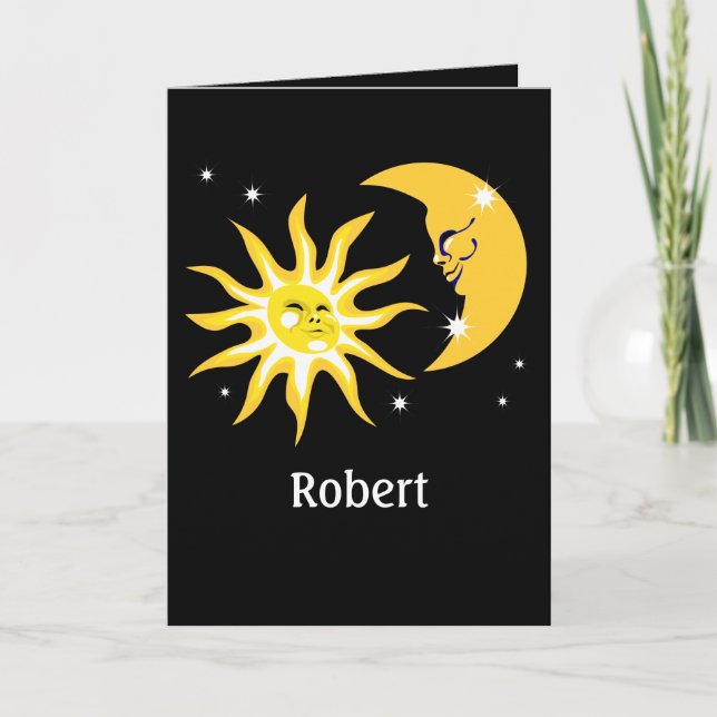 Carte Mon soleil, ma lune et toutes mes étoiles Valentin (Devant)