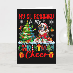 Carte Mon St-Bernard est ma joie de Noël T-shirt drôle d