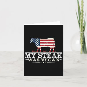Carte Mon Steak Était Vegan - Steak Bbq Lover Anti Vegan