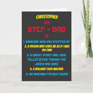 Carte Mon Stepdad Est Des Citations Colorées