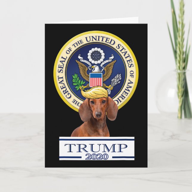 Carte Mon teckel pour Trump (Devant)